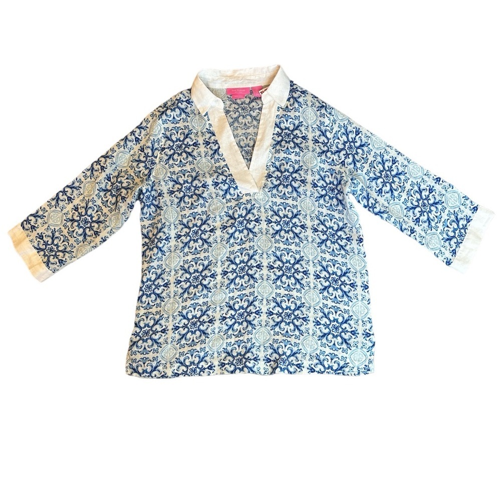 NWT Isaac Mizrahi Women's 100% Linen Tops Size S‎